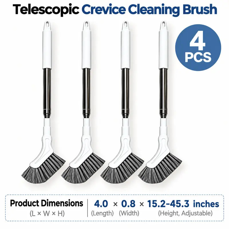 Telescopic Long Handle Crevice Cleaning Tool, Narrow Gap Cleaner for Bathrooms, Floors, Hard-To-Reach Home Improvement Spaces