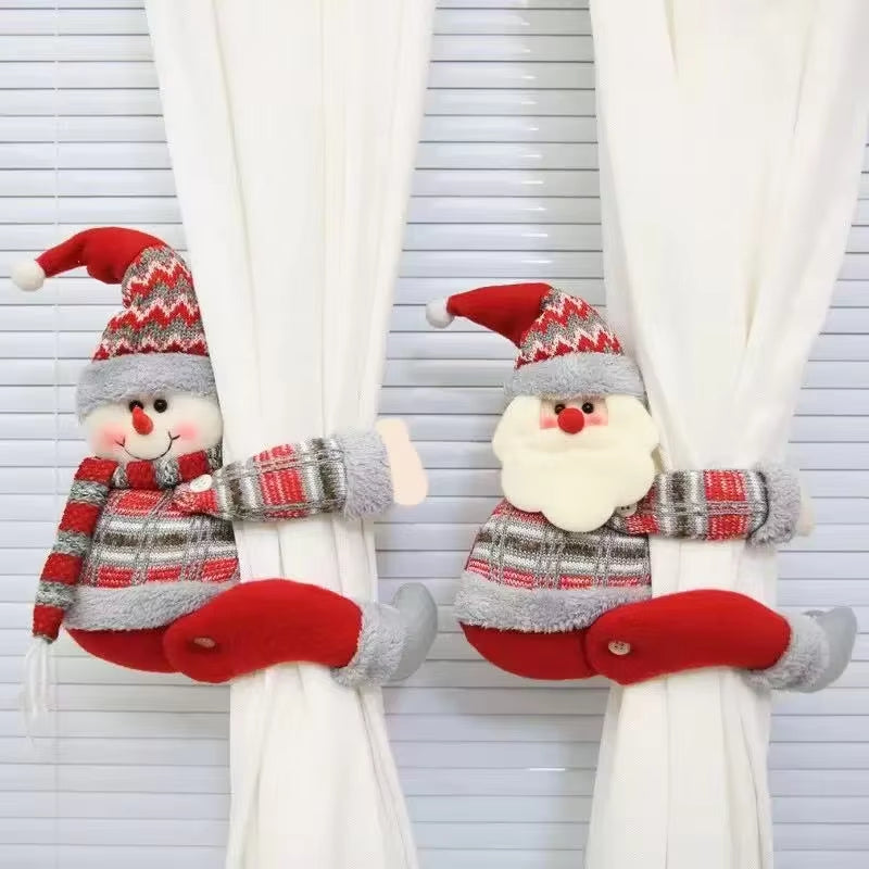 Santa Claus Christmas Atmosphere, Chandelier Decoration, Cute Santa Claus Curtain Buckle, Christmas Pendant, Gift Decoration