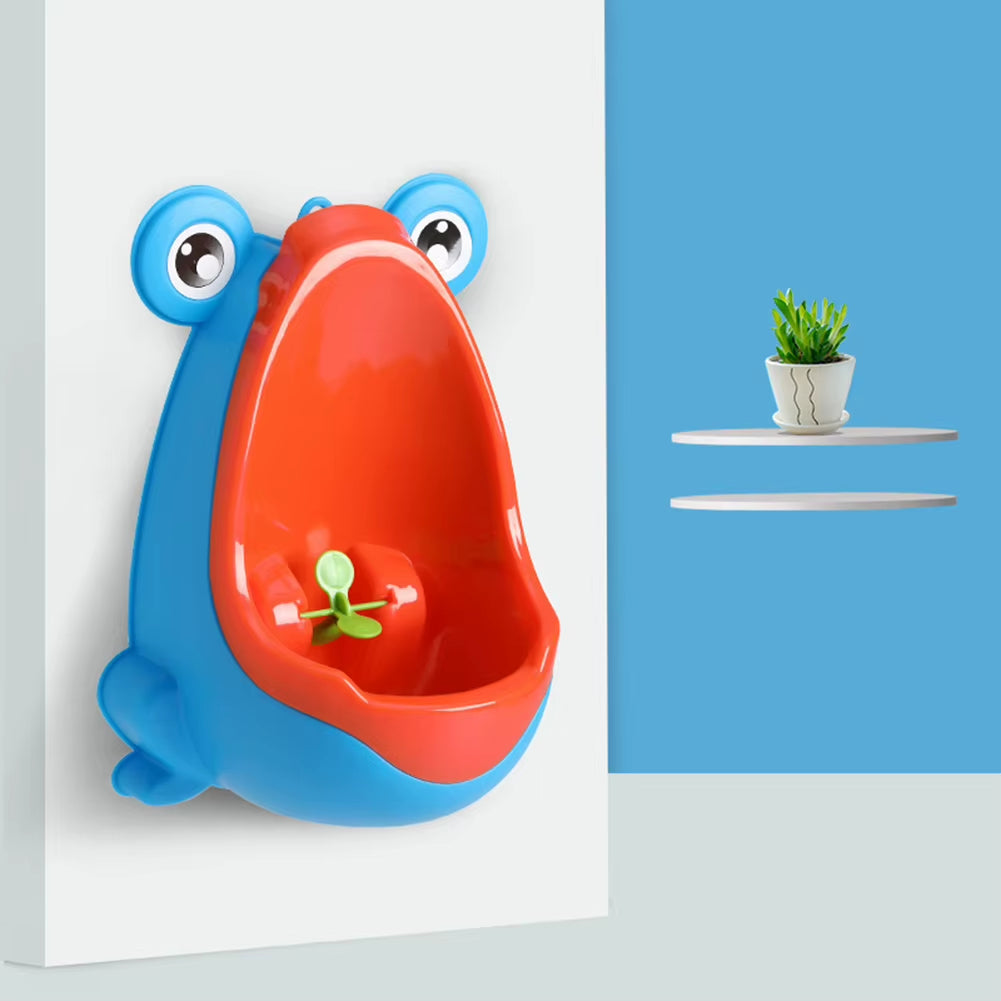 Baby Frogs Potty Training Urinal for Boys Fun Wall-Mounted Toilet Target with Splash-Free Design Easy-Clean Pee Target for Kids