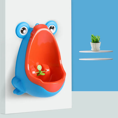 Baby Frogs Potty Training Urinal for Boys Fun Wall-Mounted Toilet Target with Splash-Free Design Easy-Clean Pee Target for Kids