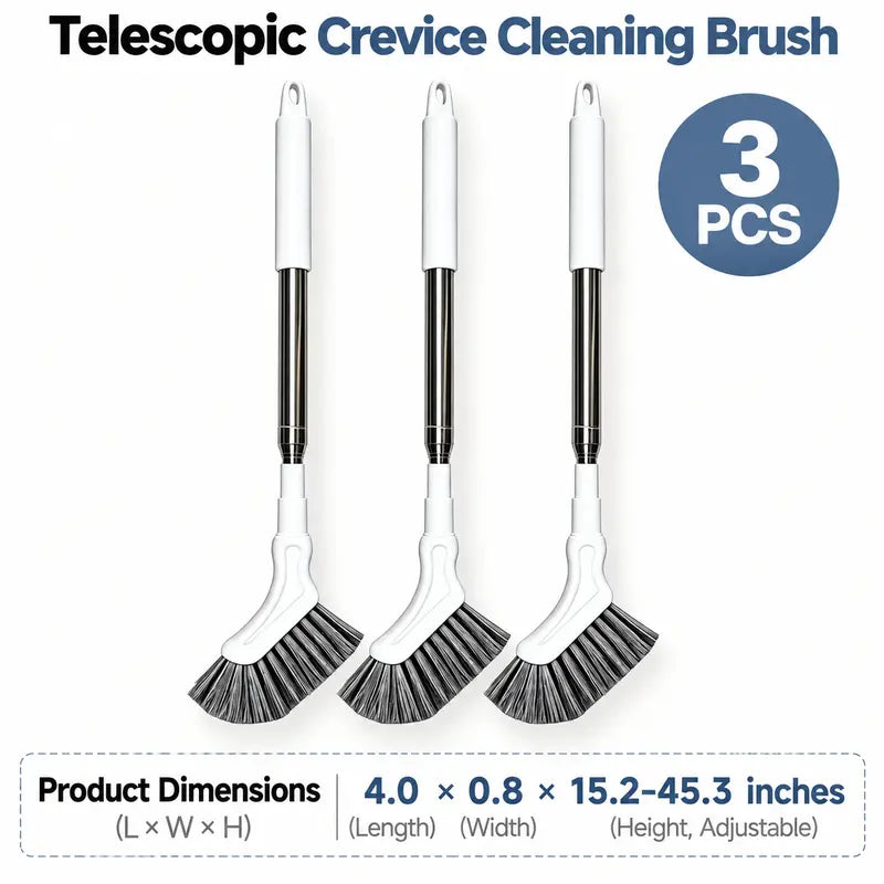 Telescopic Long Handle Crevice Cleaning Tool, Narrow Gap Cleaner for Bathrooms, Floors, Hard-To-Reach Home Improvement Spaces