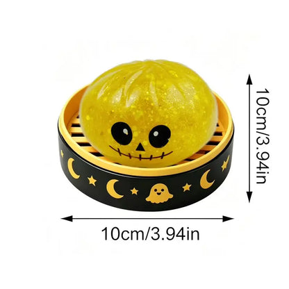 Halloween Cute Scary Ghost Maruko Mochi Squishy Toy Set - Soft Stretchy Squeeze Stress Relief Fidget Toys, Mini Portable Kids Sensory Item, Party Treat Bag Filler & Quirky Whimsical Gifts,Home Decor