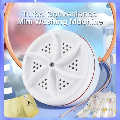 【YY26】1 Piece Travel Home Business Trip USB Rotating Turbine Portable Mini Washing Machine for Socks Underwear Wash Dishes