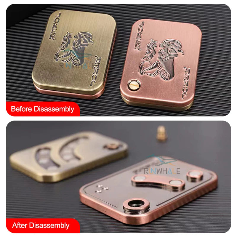 Metal Fidget Push Slider anti Stress Toys for Adults EDC Finger Spinner Poker Relieve Anxiety Toy Portable Pop Magnetic Slider