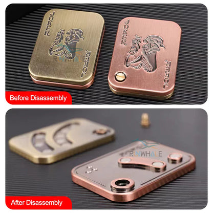 Metal Fidget Push Slider anti Stress Toys for Adults EDC Finger Spinner Poker Relieve Anxiety Toy Portable Pop Magnetic Slider