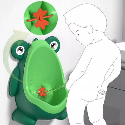 Baby Frogs Potty Training Urinal for Boys Fun Wall-Mounted Toilet Target with Splash-Free Design Easy-Clean Pee Target for Kids