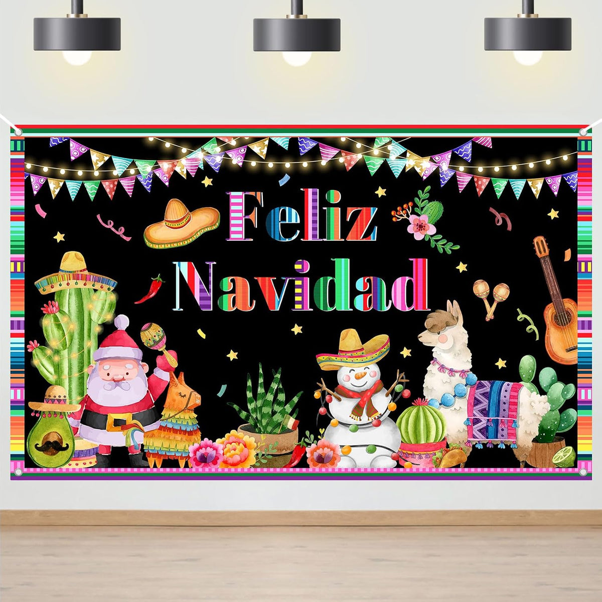 Feliz Navidad Backdrop Mexican Feliz Navidad Decorations Banner
