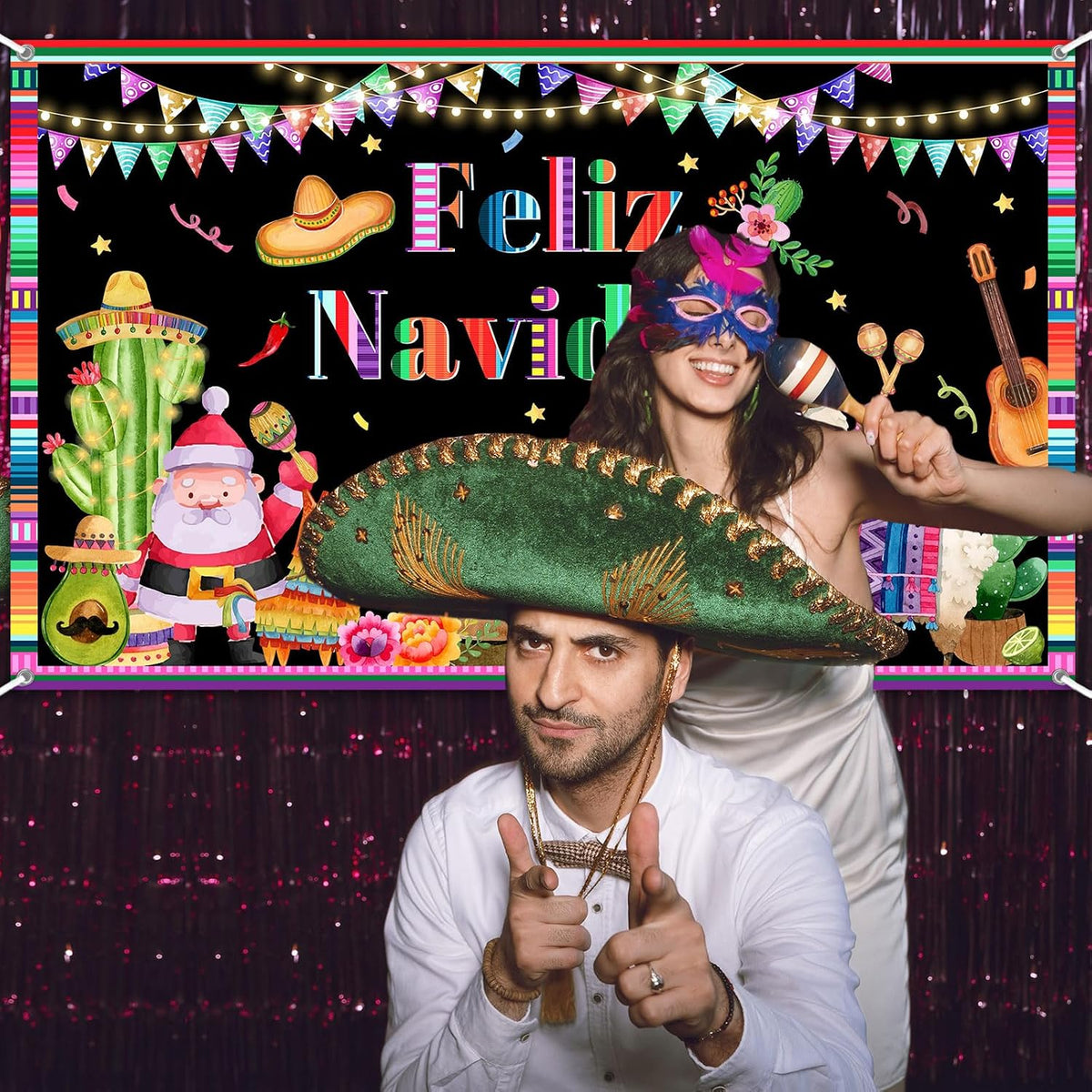 Feliz Navidad Backdrop Mexican Feliz Navidad Decorations Banner