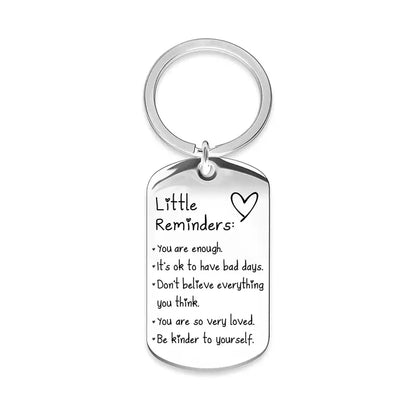 Women'S Minimalist Lightweight "You Are Enough" Slogan Keychain - Unisex Fashion Accessory, Gifts for Women, Gifts Adults, Slogan Keychains
