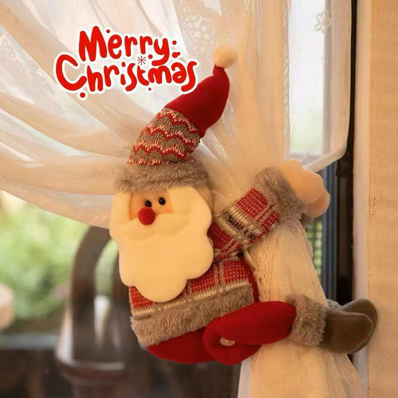 Santa Claus Christmas Atmosphere, Chandelier Decoration, Cute Santa Claus Curtain Buckle, Christmas Pendant, Gift Decoration