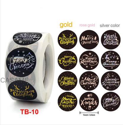 Santa Claus Snowman Christmas Gift Kraft Paper Biscuit Candy Bags Gift Packing Pouch Party Dessert Bar Bag Snack Cookie Stickers