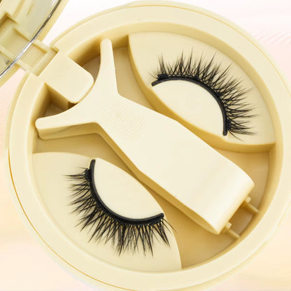 1 Pair Reusable Magnetic False Eyelashes Handmade Fluffy Curly Faux Mink Lashes No Glue Needed Magnetic Tweezers Kit Makeup Tool
