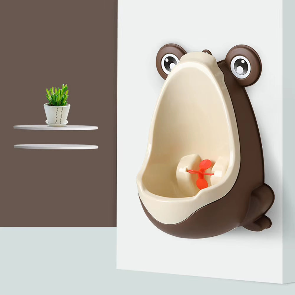 Baby Frogs Potty Training Urinal for Boys Fun Wall-Mounted Toilet Target with Splash-Free Design Easy-Clean Pee Target for Kids