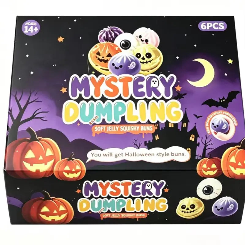 Halloween Cute Scary Ghost Maruko Mochi Squishy Toy Set - Soft Stretchy Squeeze Stress Relief Fidget Toys, Mini Portable Kids Sensory Item, Party Treat Bag Filler & Quirky Whimsical Gifts,Home Decor