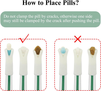 Cat Pill Shooter, Pet Pill Gun for Cats and Dogs, Pet Medicine Dispenser for Small Animals, Dog Piller Shooter with Fixed Soft Tip (Anti-Fall)