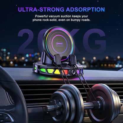 Wireless Car Charger Dashboard Phone Holder,15W Fast Charging