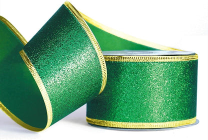 Xmas Ribbon Wire Green Red and Silver Ribbon Cinta Para Arbol De Navidad 3