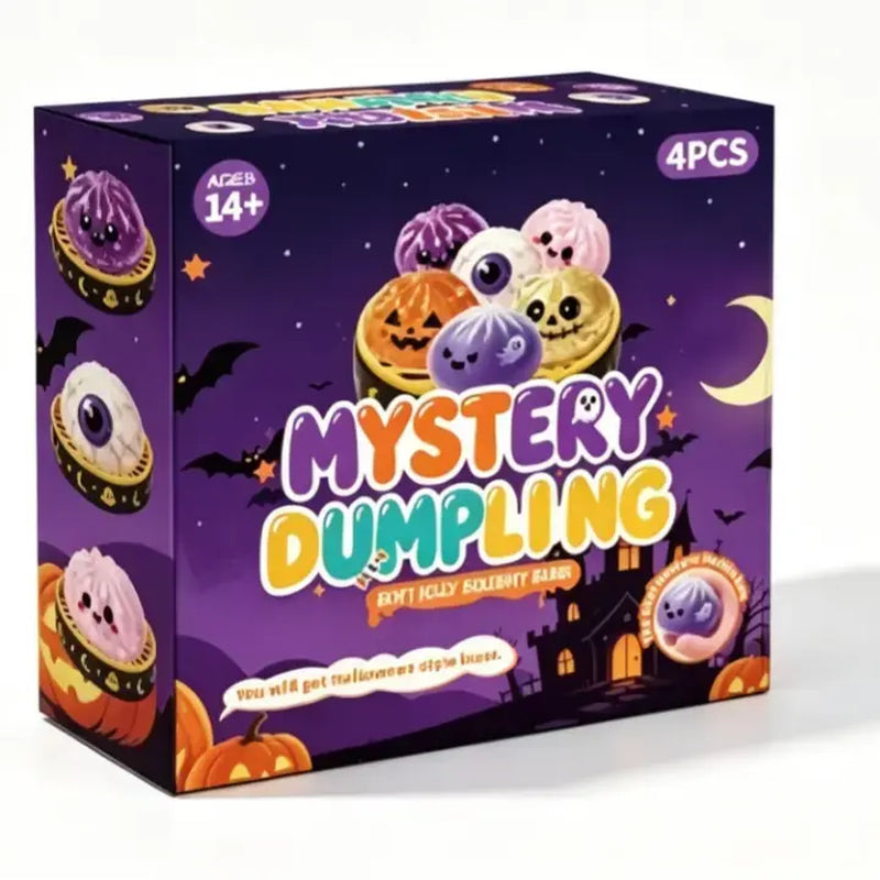 Halloween Cute Scary Ghost Maruko Mochi Squishy Toy Set - Soft Stretchy Squeeze Stress Relief Fidget Toys, Mini Portable Kids Sensory Item, Party Treat Bag Filler & Quirky Whimsical Gifts,Home Decor
