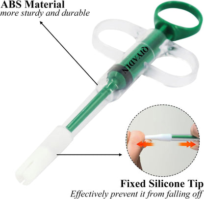 Cat Pill Shooter, Pet Pill Gun for Cats and Dogs, Pet Medicine Dispenser for Small Animals, Dog Piller Shooter with Fixed Soft Tip (Anti-Fall)