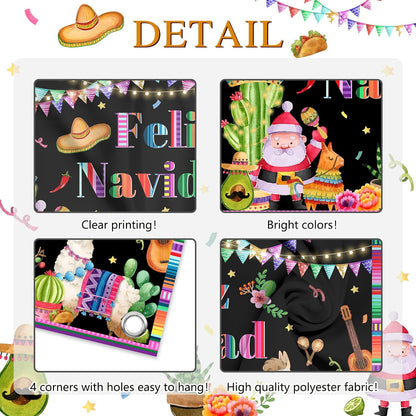Feliz Navidad Backdrop Mexican Feliz Navidad Decorations Banner