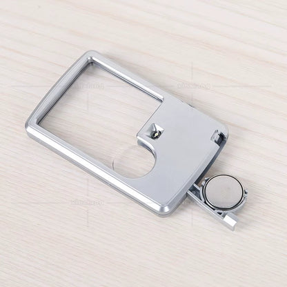 Portable Reading HD Jewelry Loupe with LED Light Magnifying Glass Card Type Magnifiers
