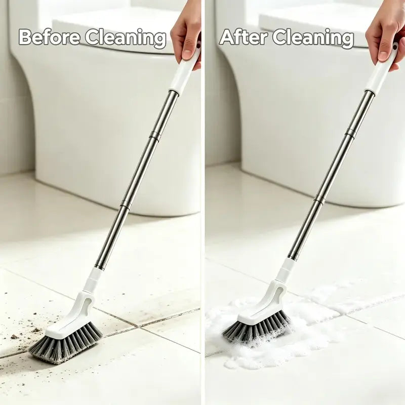 Telescopic Long Handle Crevice Cleaning Tool, Narrow Gap Cleaner for Bathrooms, Floors, Hard-To-Reach Home Improvement Spaces