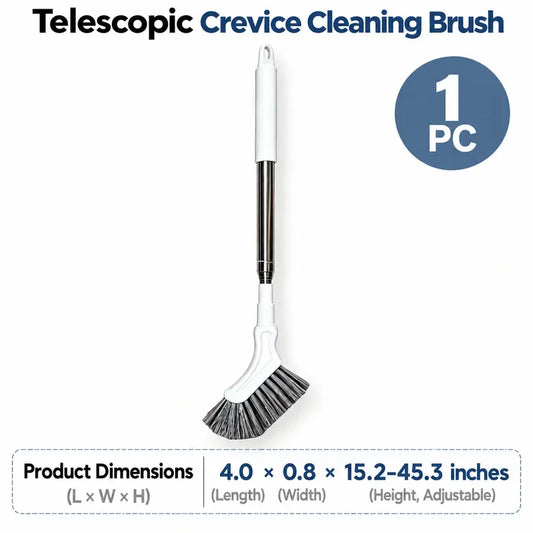 Telescopic Long Handle Crevice Cleaning Tool, Narrow Gap Cleaner for Bathrooms, Floors, Hard-To-Reach Home Improvement Spaces