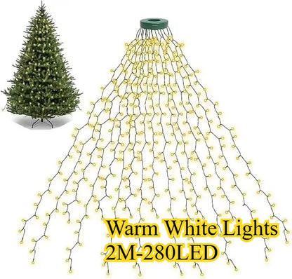 Led Christmas Tree Lights New Year'S Garland String for Patio Garden 1.5M/2M/3M Waterfall Light Christmas Decoration 2025