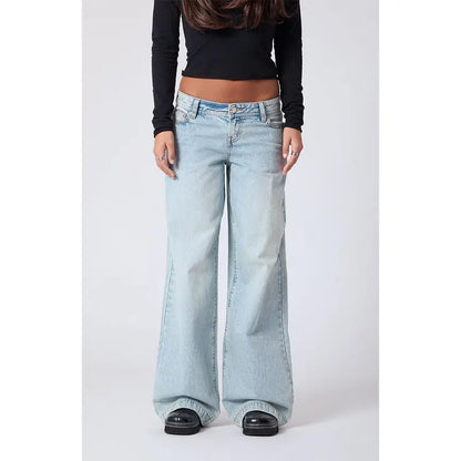 Pacsun Women'S Kaia Ultimate Low Rise Baggy Jeans Light Blue Wash