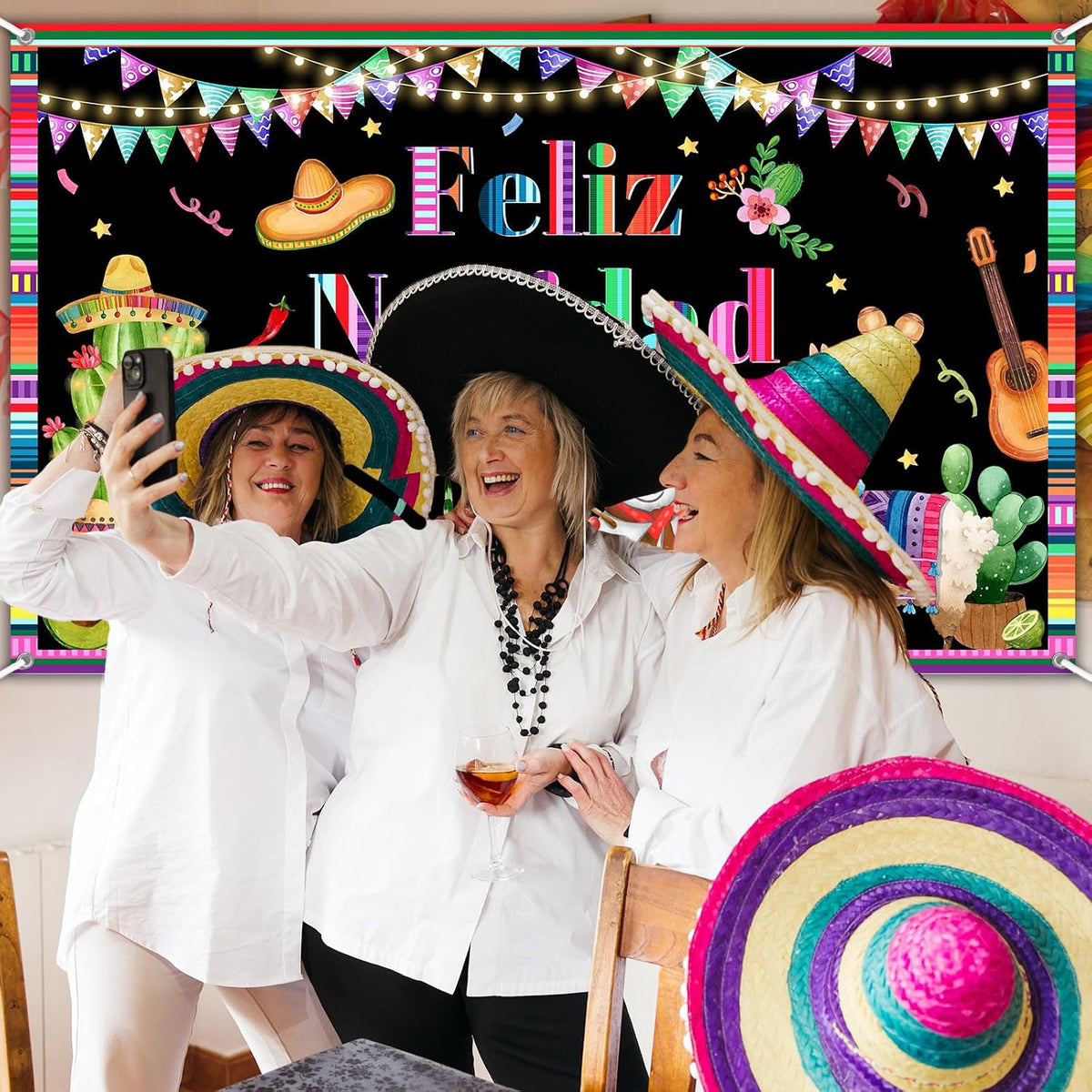 Feliz Navidad Backdrop Mexican Feliz Navidad Decorations Banner