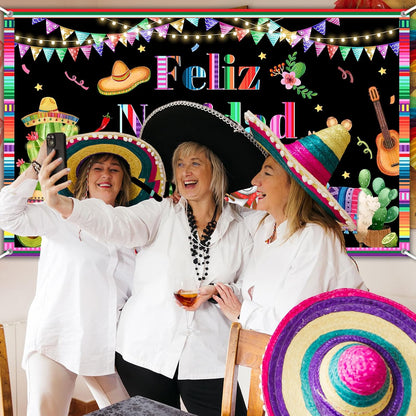 Feliz Navidad Backdrop Mexican Feliz Navidad Decorations Banner